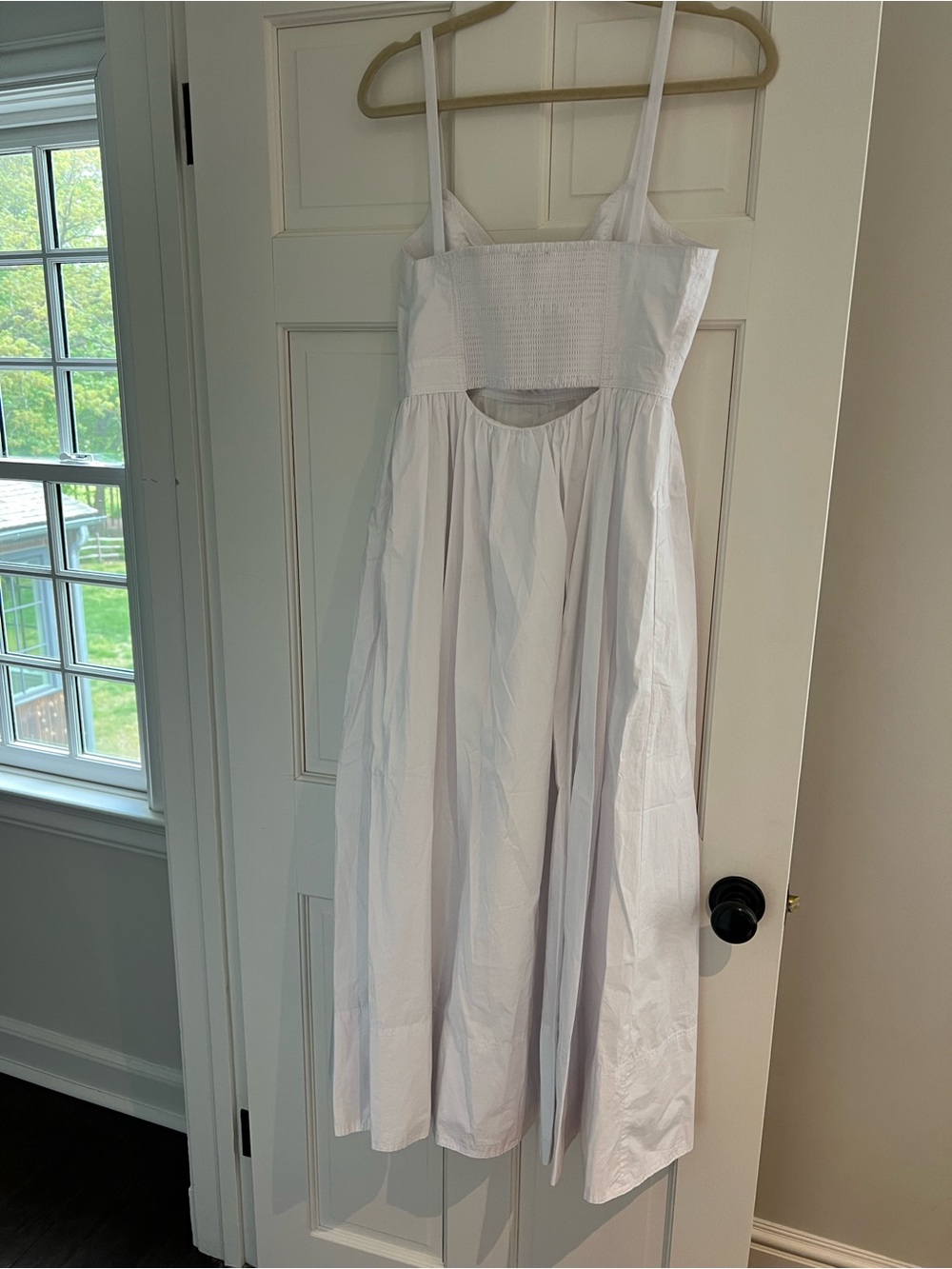 Banana Republic White Midi Dress with Front Cutout - Picture 3 of 4